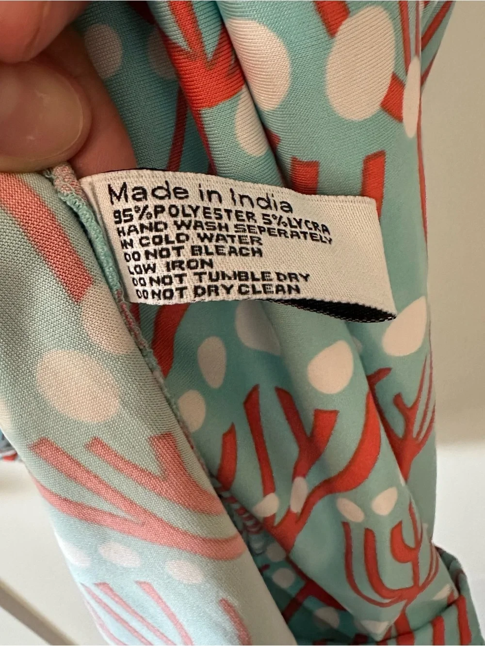 Buckhead Betties Aqua & Coral Printed V-Neck Dress XXL